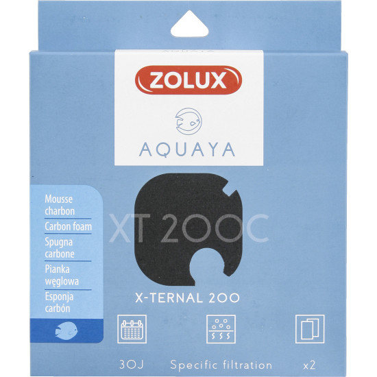 Filtre charbon xternal 200 x2 aqya de Zolux - Produit pour animaux dans Z002
