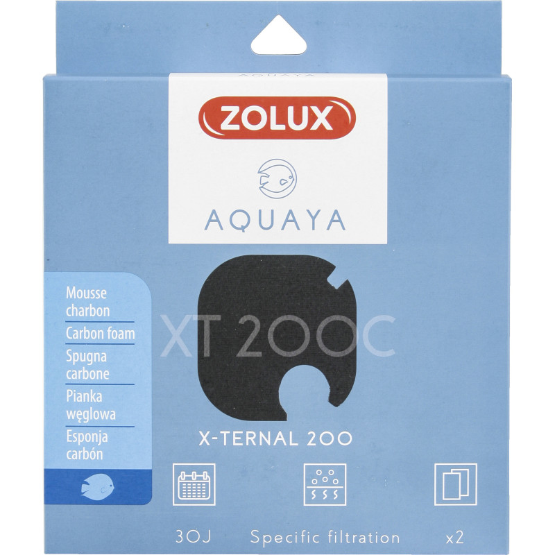 Filtre charbon xternal 200 x2 aqya de Zolux - Produit pour animaux dans Z002