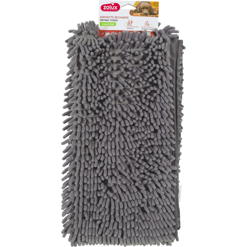 Serviette sechante animaux 90cm gris de Zolux - Produit pour animaux dans Z002