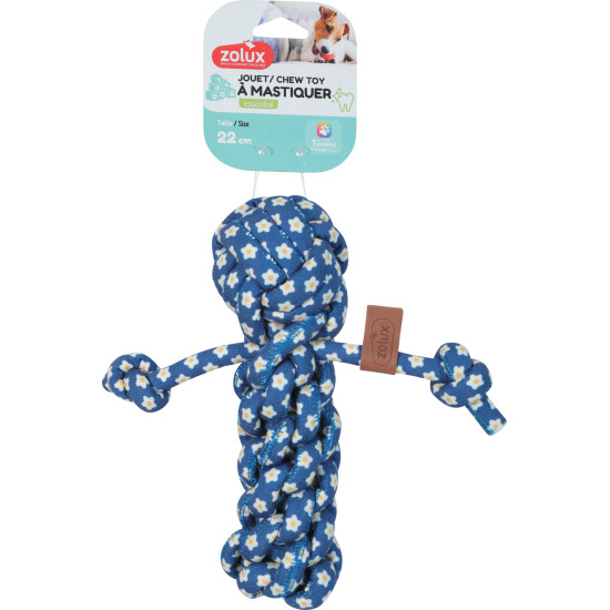 Jouet chien blue flower bonhomme 22cm de Zolux - Produit pour animaux dans Z002