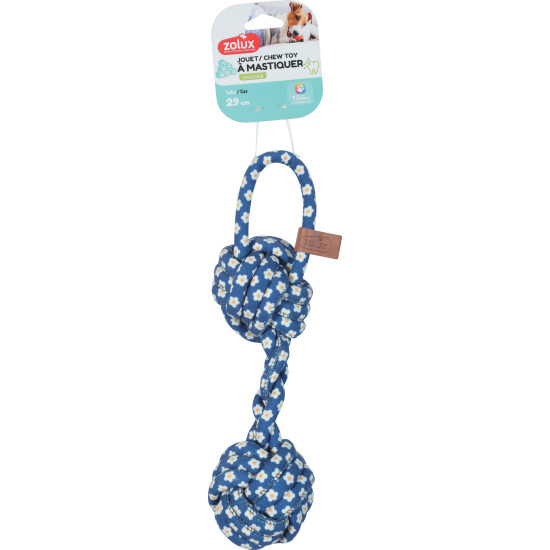 Jouet chien blue flower haltere 29cm de Zolux - Produit pour animaux dans Z002