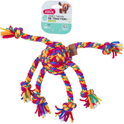 Jouet chien rainbow pieuvre 38cm de Zolux - Produit pour animaux dans Z002