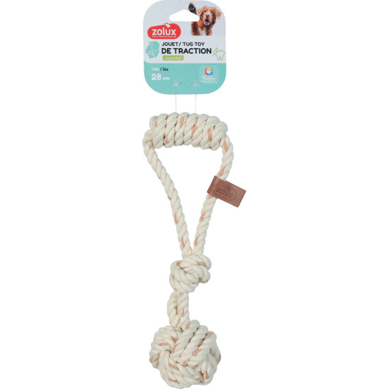 Jouet chien cuir touch traction 28cm de Zolux - Produit pour animaux dans Z002