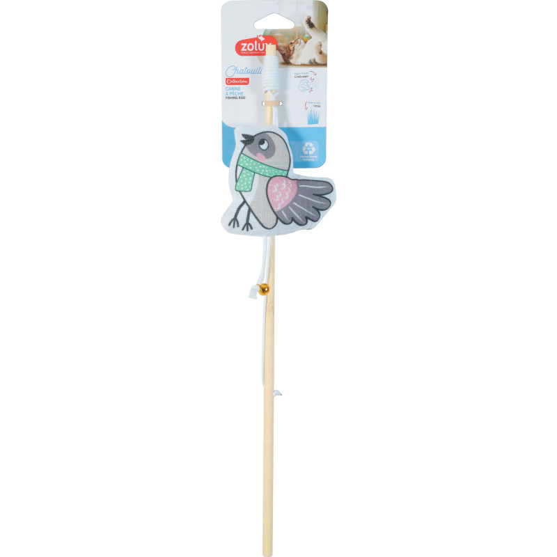 Jouet chat chatouille cap oiseau pois de Zolux - Produit pour animaux dans Z002