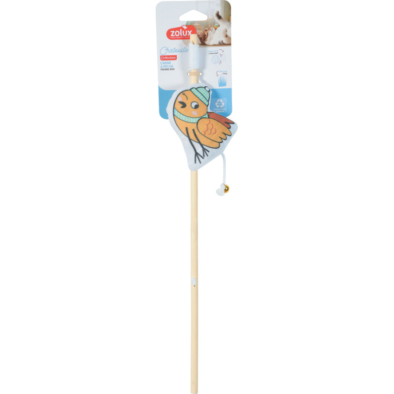 Jouet chat chatouille cap oiseau vert de Zolux - Produit pour animaux dans Z002