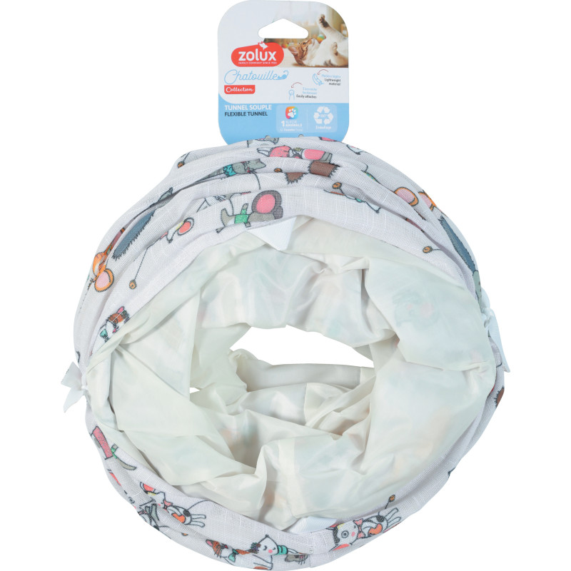 Chatouille tunnel droit pour chat 130cm de Zolux - Produit pour animaux dans Z002