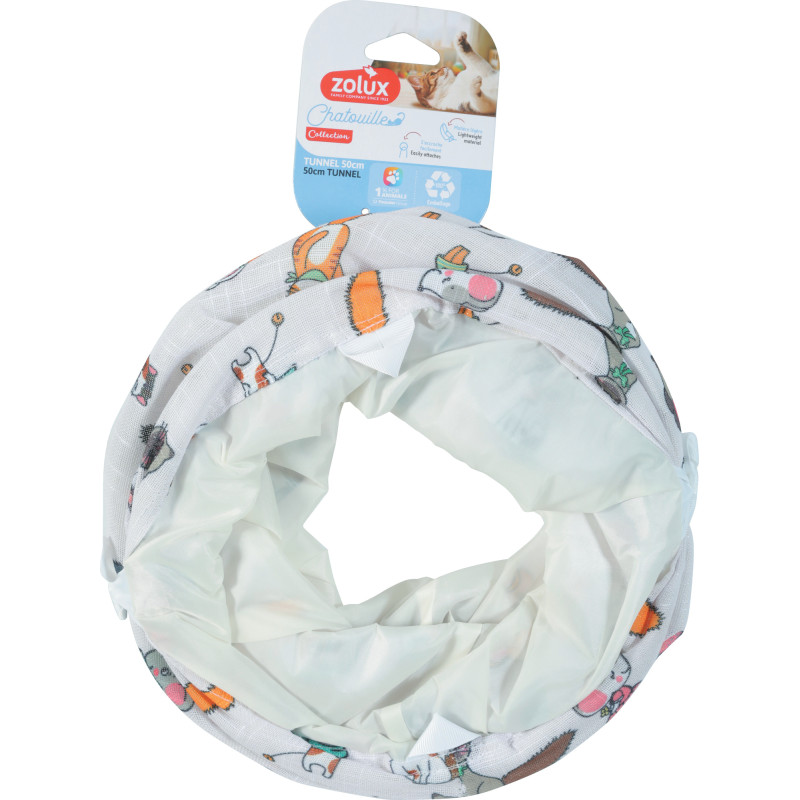 Chatouille tunnel droit pour chat 50cm de Zolux - Produit pour animaux dans Z002