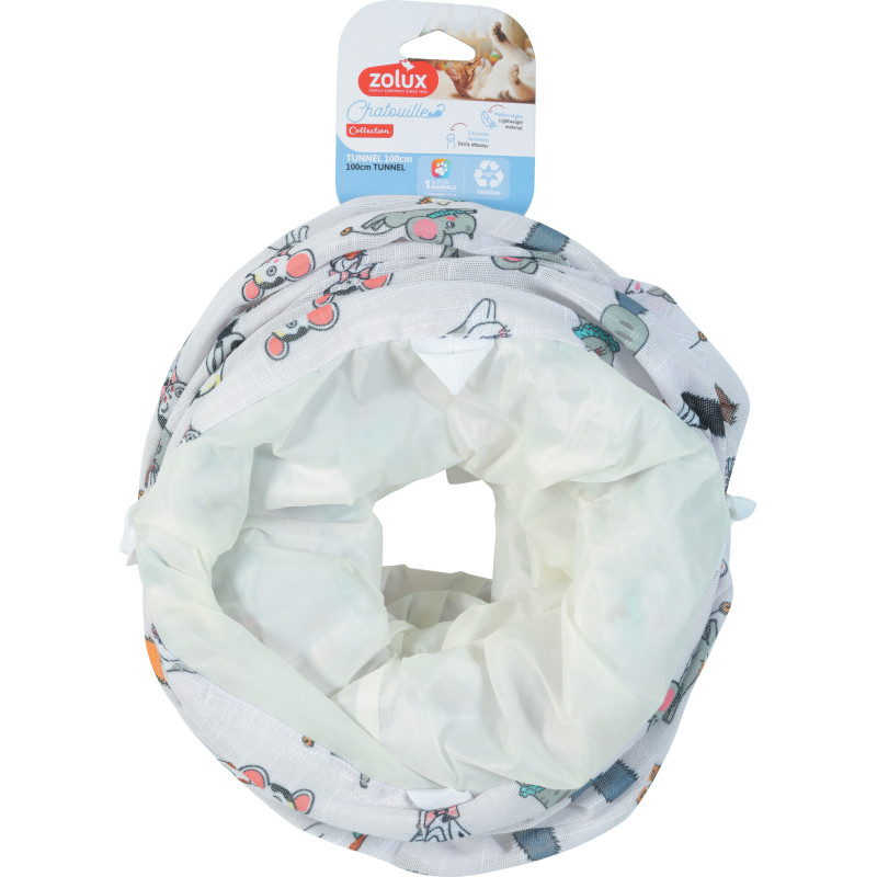 Chatouille tunnel droit pour chat 100cm de Zolux - Produit pour animaux dans Z002