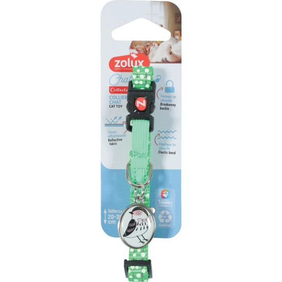 Chatouille collier pour chat oiseau vert de Zolux - Produit pour animaux dans Z002