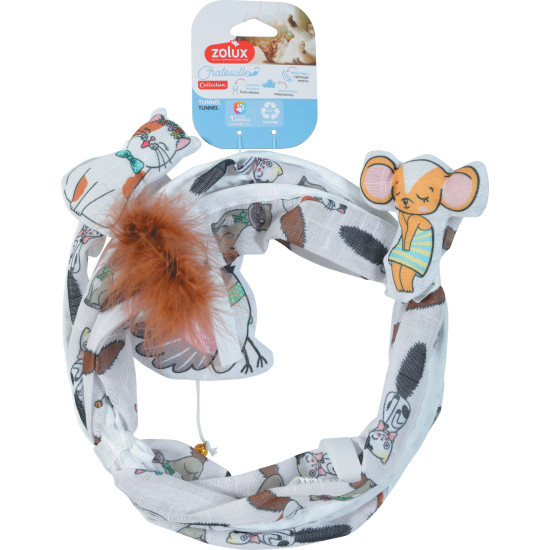 Chatouille tunnel pour chat ouvert 70cm de Zolux - Produit pour animaux dans Z002