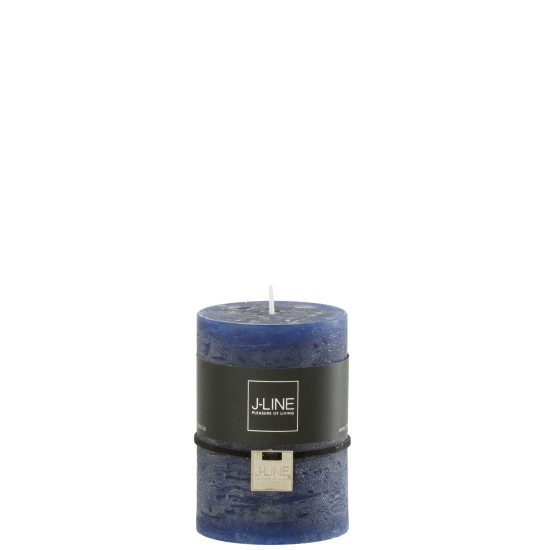 BOUGIE CYL BLEU FONCE M de J-Line by Jolipa - Déco intérieur dans J037