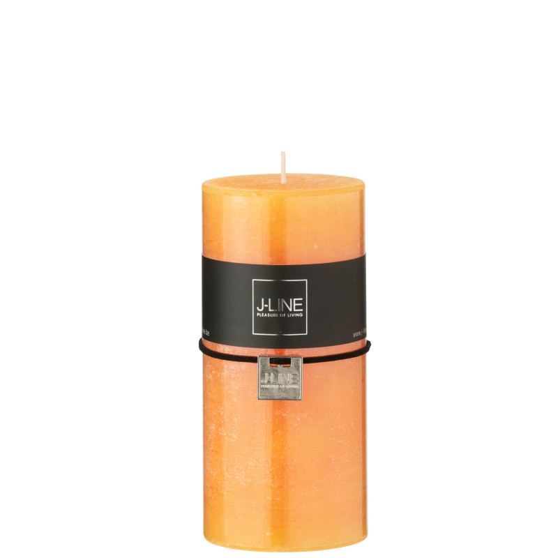 BOUGIE CYL ORANGE CLAIR L de J-Line by Jolipa - Déco intérieur dans J037