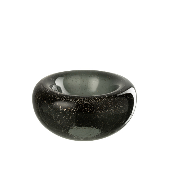 BOL DECORATIF CAROL VERRE NOIR S de J-Line by Jolipa - Déco intérieur dans J037