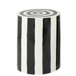 TABLE APPOINT LIGNE NOIR/BLANC L de J-Line by Jolipa - Déco intérieur dans J037