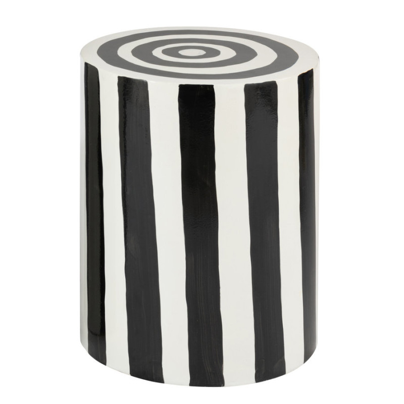 TABLE APPOINT LIGNE NOIR/BLANC S de J-Line by Jolipa - Déco intérieur dans J037