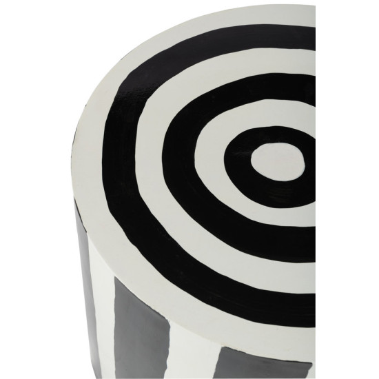 TABLE APPOINT LIGNE NOIR/BLANC S de J-Line by Jolipa - Déco intérieur dans J037