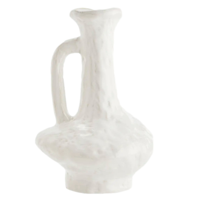 VASE EN GRES BLANC CASSE D21X32.5CM de Madam Stoltz dans M124