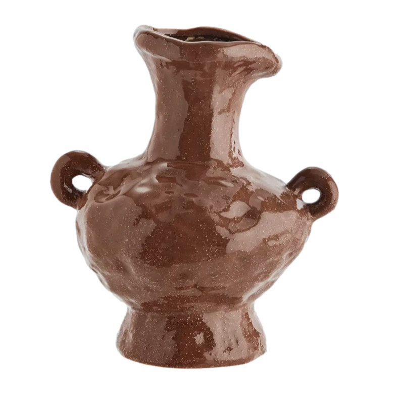 VASE EN GRES MARRON D24X26.5CM de Madam Stoltz dans M124