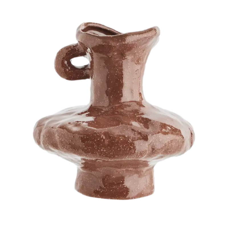 VASE EN GRES MARRON D17X18CM de Madam Stoltz dans M124
