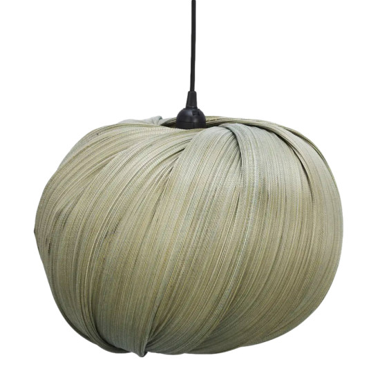 PLAFONNIER EN BAMBOU VERT D40X26CM de Madam Stoltz dans M124