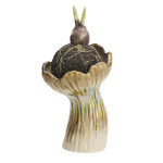 VASE EN GRES BEIGE VERT MOUTARDE D14X20.5CM de Madam Stoltz dans M124