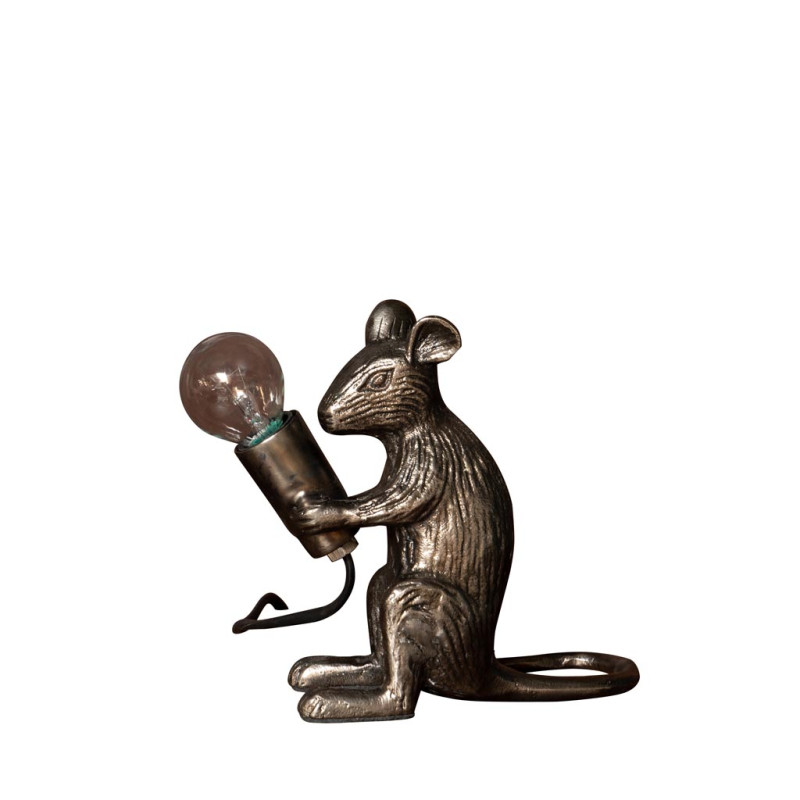 LAMPE A POSER SOURIS GONZALES ARGENTEE de Chehoma dans C062