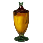 BOUGIE DANS BOCAL EN VERRE JAUNE PAPILLON de Chehoma dans C062