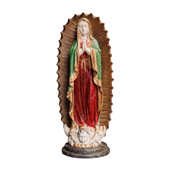 STATUE VIERGE MARIE HALO VERTE ET ROUGE de Chehoma dans C062