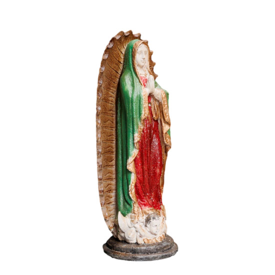 STATUE VIERGE MARIE HALO VERTE ET ROUGE de Chehoma dans C062