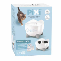 Fontaine pour chat +gamelle combo kit blanc pixi de Animalerie Libourne et Bordeaux - Gironde dans L043