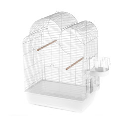 Cage eliza blanc/blanc pour oiseaux de Animalerie Libourne et Bordeaux - Gironde dans L043