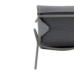 fauteuil VENCE 2p+matelas silver/titane de Lafuma - transat dans L033