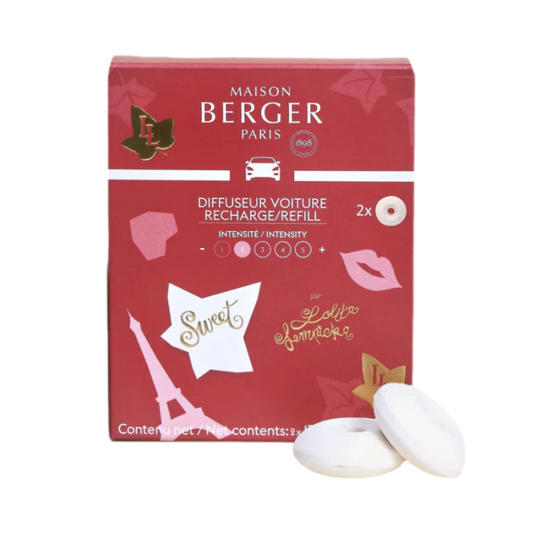 RECHARGE VOITURE SWEET LOLITA X2 de Lampe Berger Paris - parfums et diffuseurs dans M1081