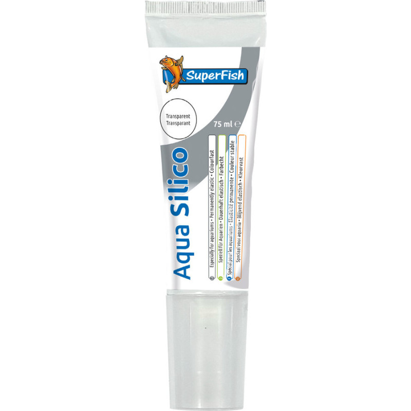 Aqua silico 75 ml transparent de Superfish - Aquadistri - accessoires pour aquarium et bassin dans A075