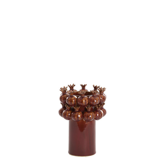 VASE POMEGRANATE CERAMIQUE BORDEAUX D14x19CM de Jardinerie Bordeaux Libourne Gironde dans L1371