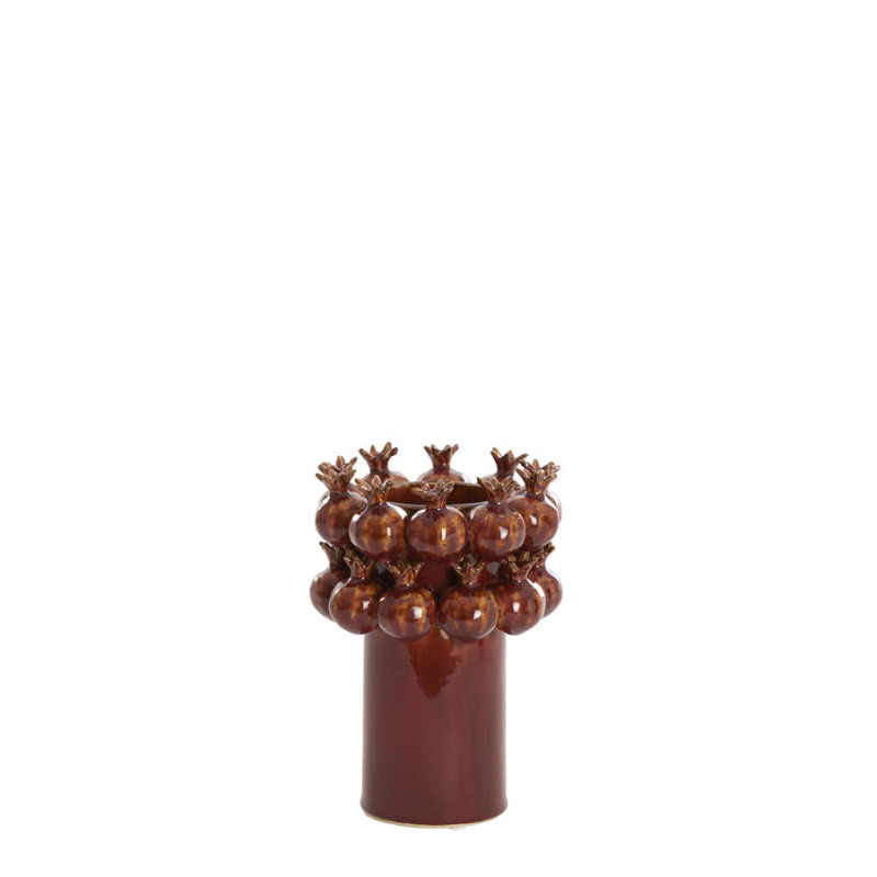 VASE POMEGRANATE CERAMIQUE BORDEAUX D14x19CM de Jardinerie Bordeaux Libourne Gironde dans L1371