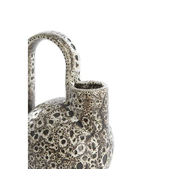 VASE SERRES CERAMIQUE CREME+NOIR 16x15.5x26CM de Jardinerie Bordeaux Libourne Gironde dans L1371