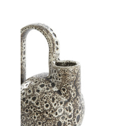 VASE SERRES CERAMIQUE CREME+NOIR 16x15.5x26CM de Jardinerie Bordeaux Libourne Gironde dans L1371