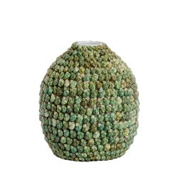VASE SHELL VERT D33x37CM de Jardinerie Bordeaux Libourne Gironde dans L1371