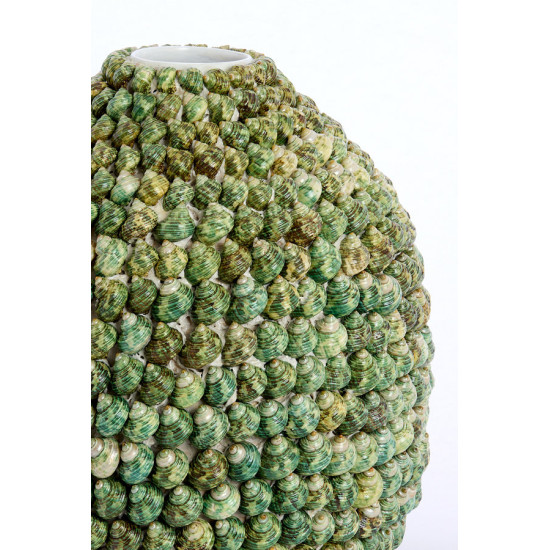VASE SHELL VERT D33x37CM de Jardinerie Bordeaux Libourne Gironde dans L1371