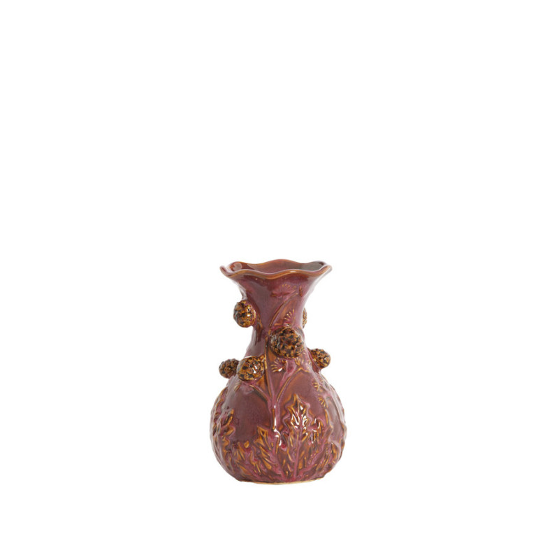 VASE BLISSA CERAMIQUE BORDEAUX+MARRON D12 H20CM de Jardinerie Bordeaux Libourne Gironde dans L1371