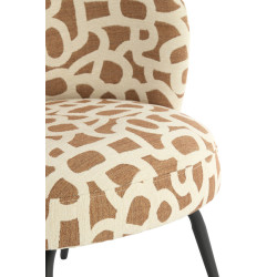 CHAISE DIEYDA TERRA+CREME+NOIR 68x67x72CM de Jardinerie Bordeaux Libourne Gironde dans L1371