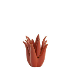 BOUGIE CACTUS CERAMIQUE ORANGE D13x15CM de Jardinerie Bordeaux Libourne Gironde dans L1371