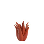 BOUGIE CACTUS CERAMIQUE ORANGE D13x15CM de Jardinerie Bordeaux Libourne Gironde dans L1371