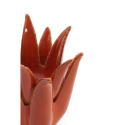 BOUGIE CACTUS CERAMIQUE ORANGE D13x15CM de Jardinerie Bordeaux Libourne Gironde dans L1371