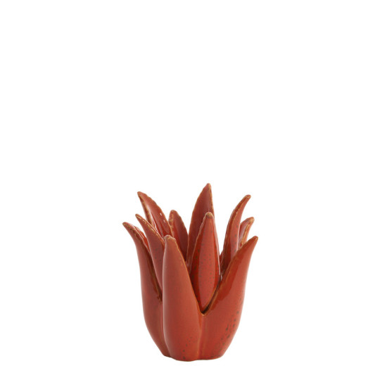 BOUGIE CACTUS CERAMIQUE ORANGE D21x21CM de Jardinerie Bordeaux Libourne Gironde dans L1371