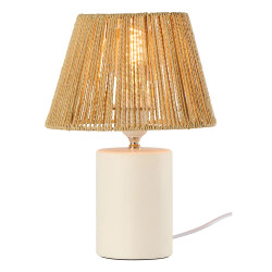 Lampe cylindrique+abat-jour d22x31.5cm blanc de Jardinerie Bordeaux Libourne Gironde dans P206
