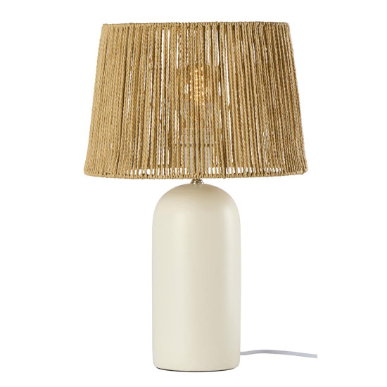 Lampe cylindrique+abat-jour d30x46.5cm blanc de Jardinerie Bordeaux Libourne Gironde dans P206