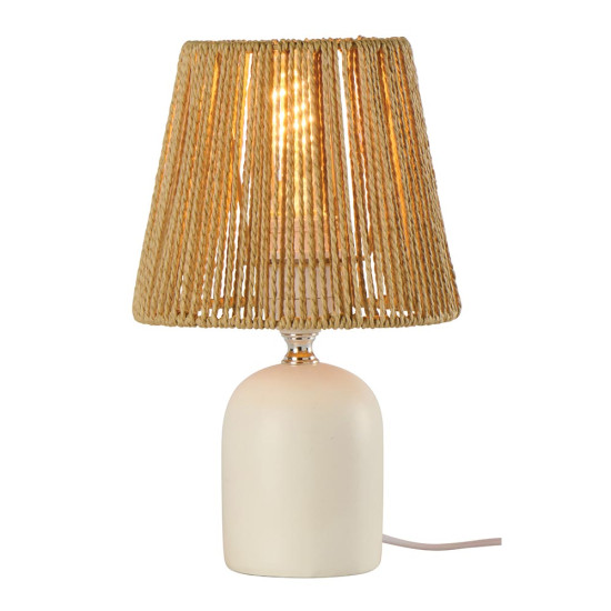 Lampe cylindrique+abat-jour d16x27cm blanc de Jardinerie Bordeaux Libourne Gironde dans P206