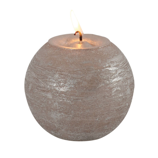 Bougie argent spherique 8cm de Jardinerie Bordeaux Libourne Gironde dans P206